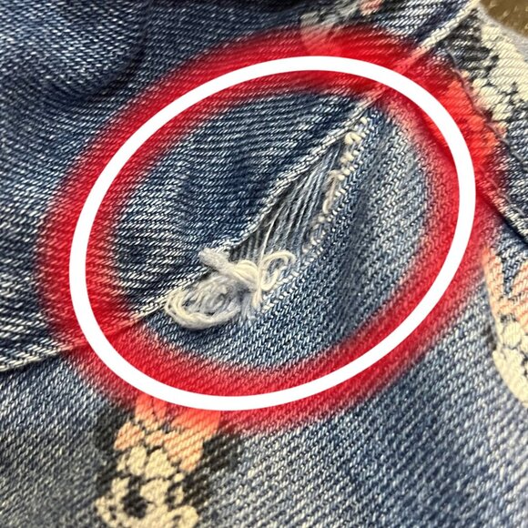 Disney Minnie Mouse Button Down Denim Jacket Collared Classic Jean Sweater XL - Picture 10 of 12